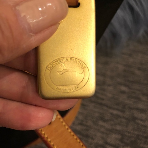 Dooney and Burke Black and Tan Bucket Bag - Picture 2 of 5